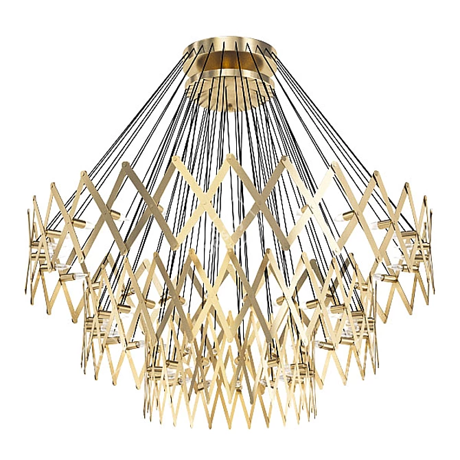 Modern Chandelier Collection: Circolo Tris, Sola 48, Stardust, ZOOM XL 3 3D model image 5