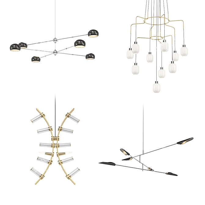 Modern Pendant Lighting Collection 3D model image 1