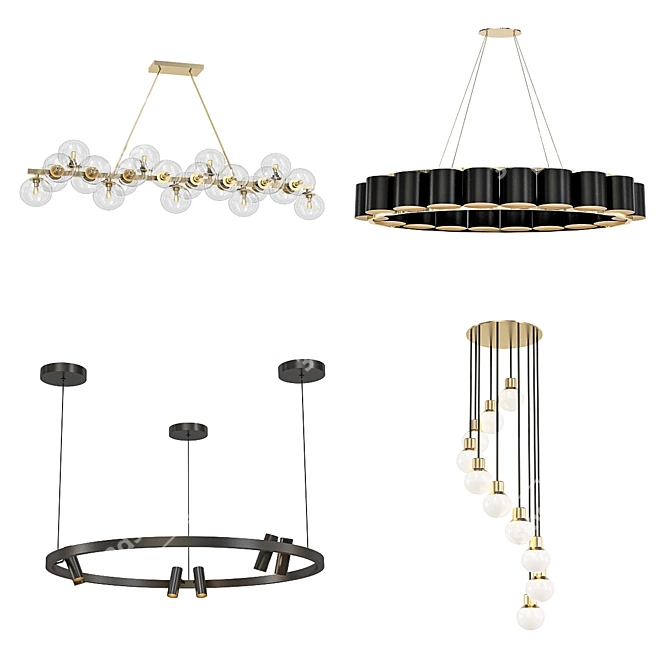 Modern Chandeliers Collection 3D model image 1