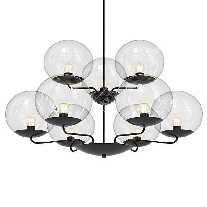 Modern Chandelier Collection: Cantori RIALTO, ILFARI BALLROOM, INDELAGUE ROXO Lighting CONCEPT S 3D model image 3