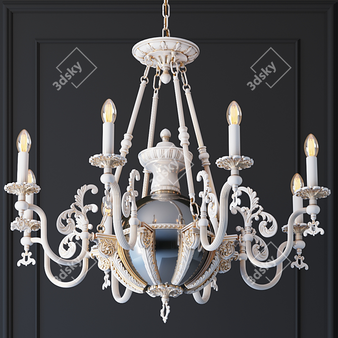 Elegant Chiaro Gabriel Chandelier 3D model image 2