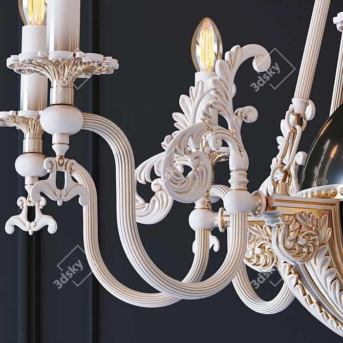 Elegant Chiaro Gabriel Chandelier 3D model image 3