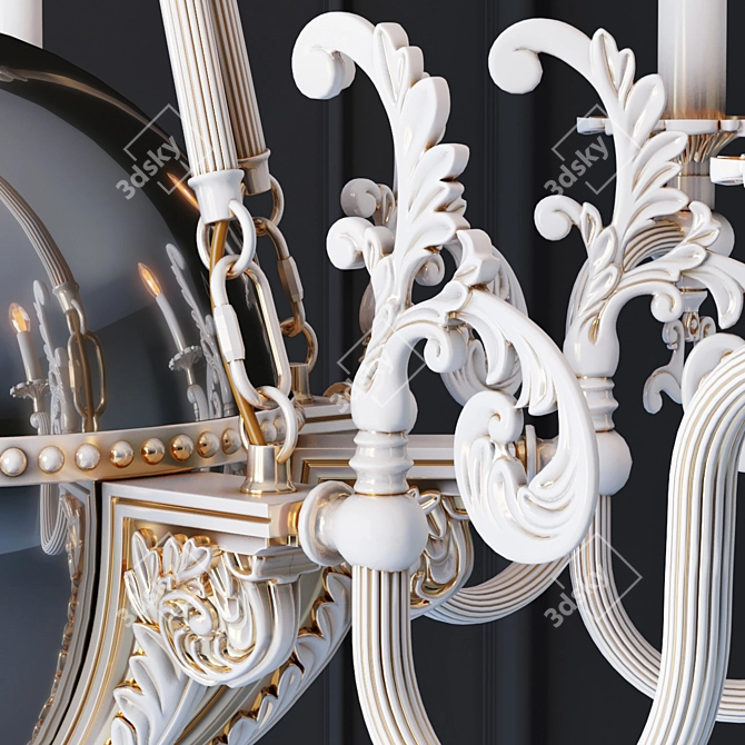 Elegant Chiaro Gabriel Chandelier 3D model image 4
