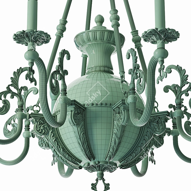 Elegant Chiaro Gabriel Chandelier 3D model image 5