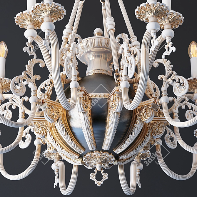 Elegant CHIARO Gabriel Chandelier 3D model image 3