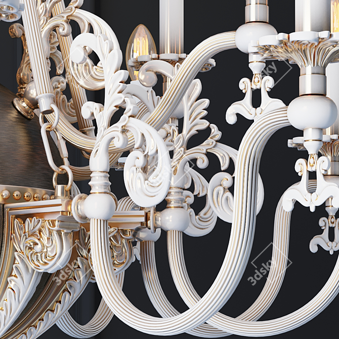 Elegant CHIARO Gabriel Chandelier 3D model image 4