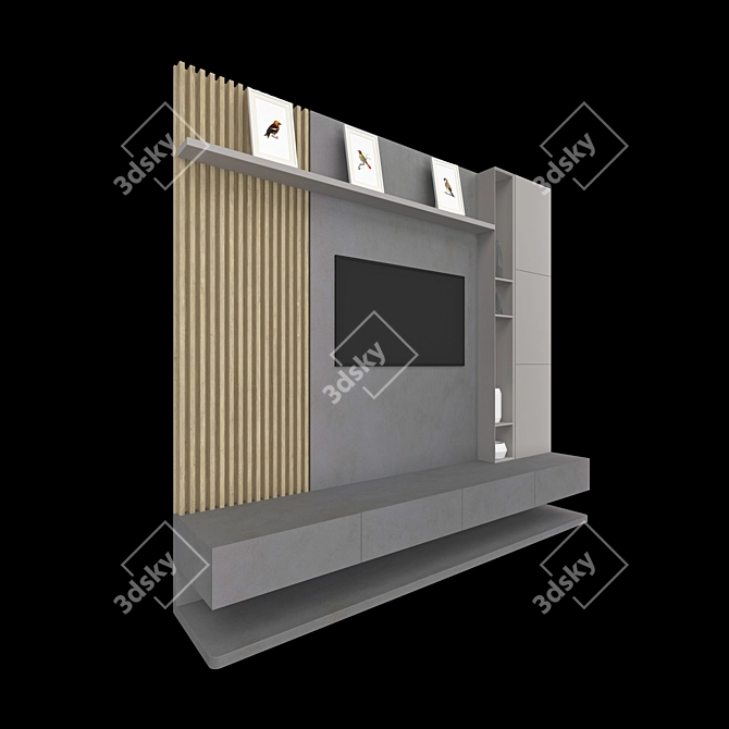 Neolith TV Stand: Modern, Functional 3D model image 3