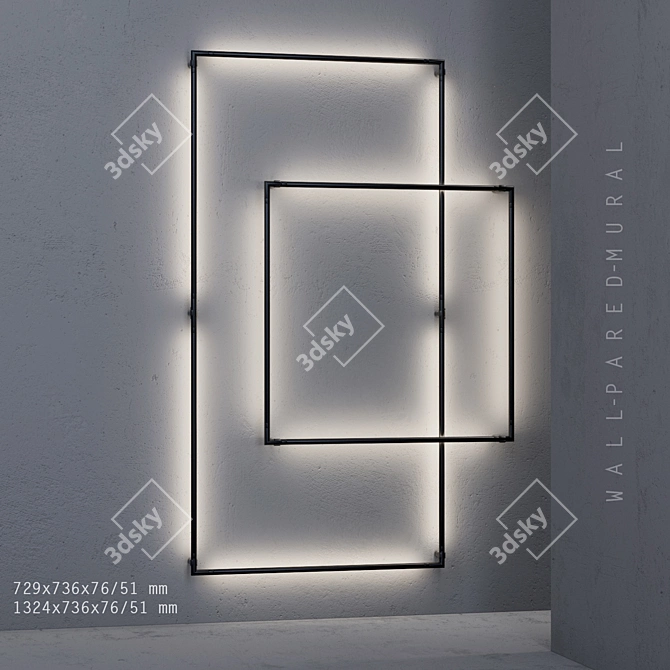 GROK TUBS MODULAR - Creative and Versatile Wall-Mural Solution 3D model image 1