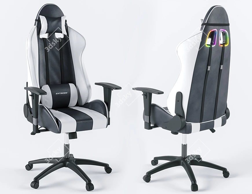 ErgoGlow RGB Gaming Chair 3D model image 1