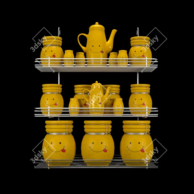 Multi-Purpose Kitchen Storage Containers 3D model image 2