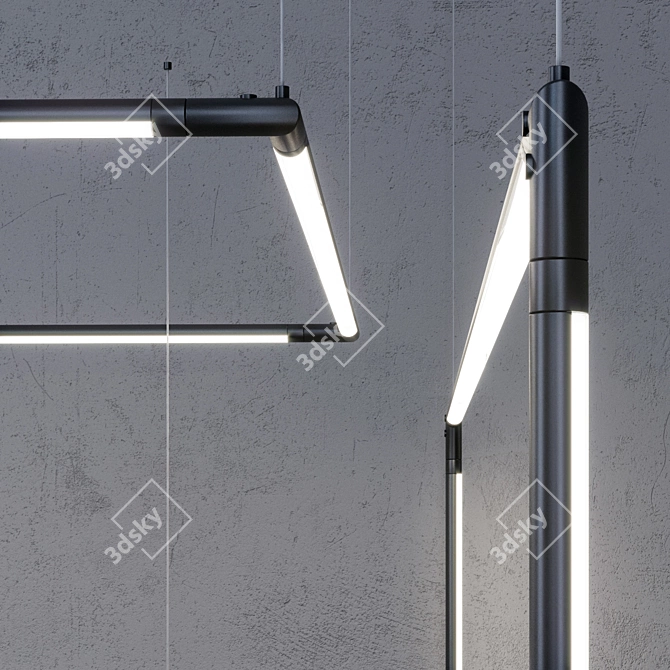 Modular Tub Pendant Lights 3D model image 3