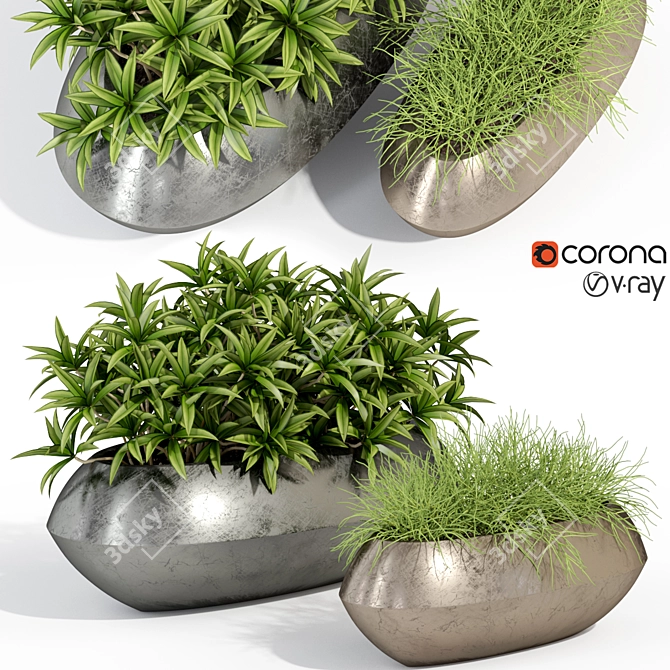 Exquisite Fleurami ROYAL Plant Collection 3D model image 1