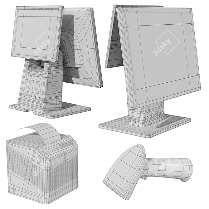 Sunmi Cashier: Sleek and Efficient 3D model image 2