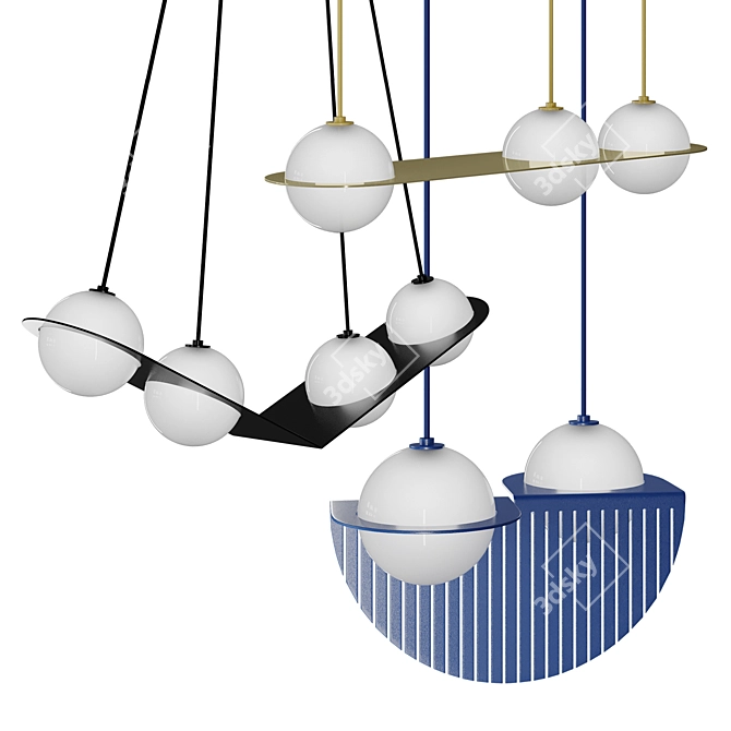 Lambert & Fils Laurent Pendant Light 3D model image 1