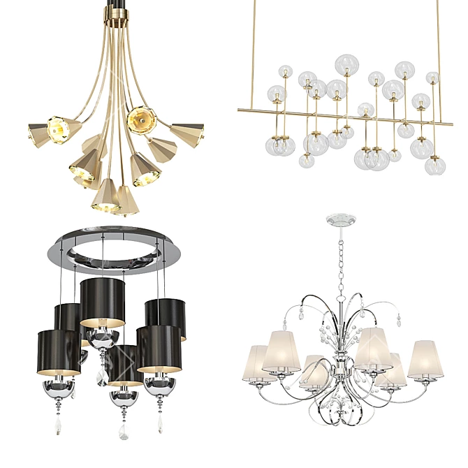 Modern Chandelier Collection 3D model image 1