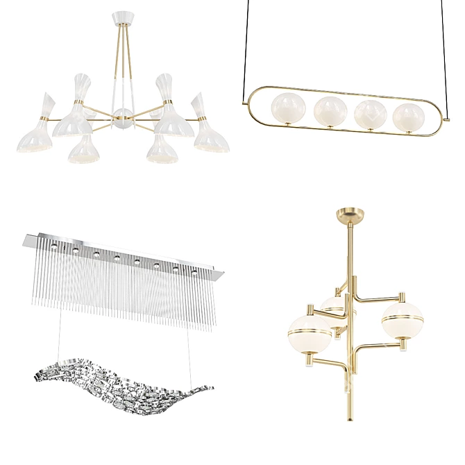 Modern Chic Chandeliers Collection 3D model image 1