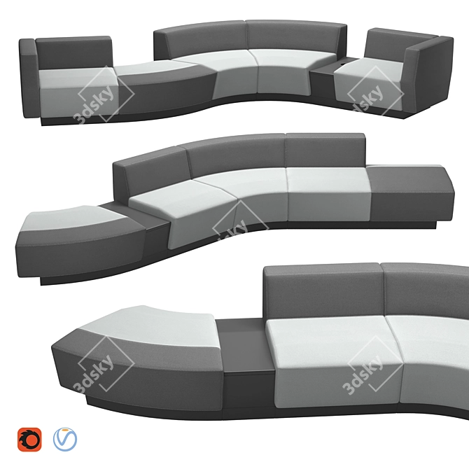 Modern COR Affair 05 Sofa 3D model image 1