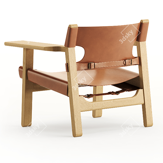 Stylish Spanish Chair: Fredericia's Finest 3D model image 2