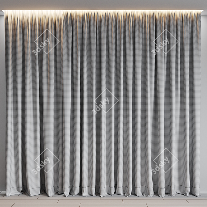 Colorful Curtain Sets 3D model image 2