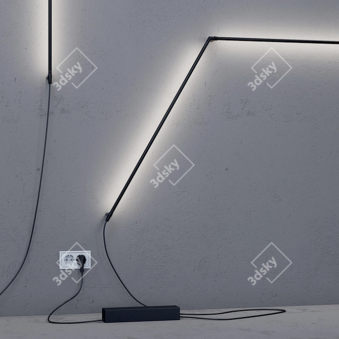 Grok Modular Wall Lights 3D model image 2