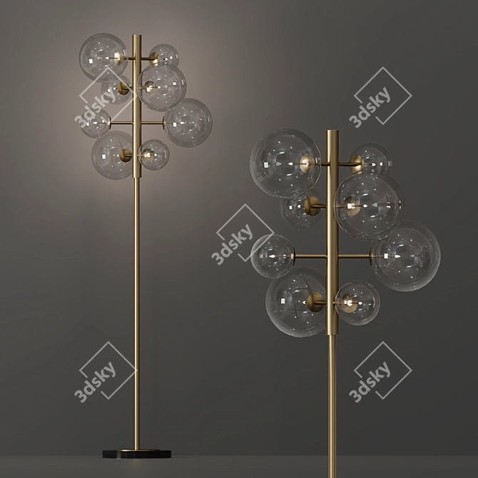 Elegant Eichholtz Tempo Floor Lamp 3D model image 2