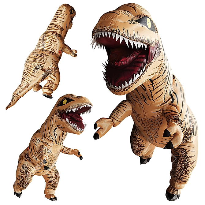 Title: Inflatable T-Rex Costume - Unleash the Dino! 3D model image 1