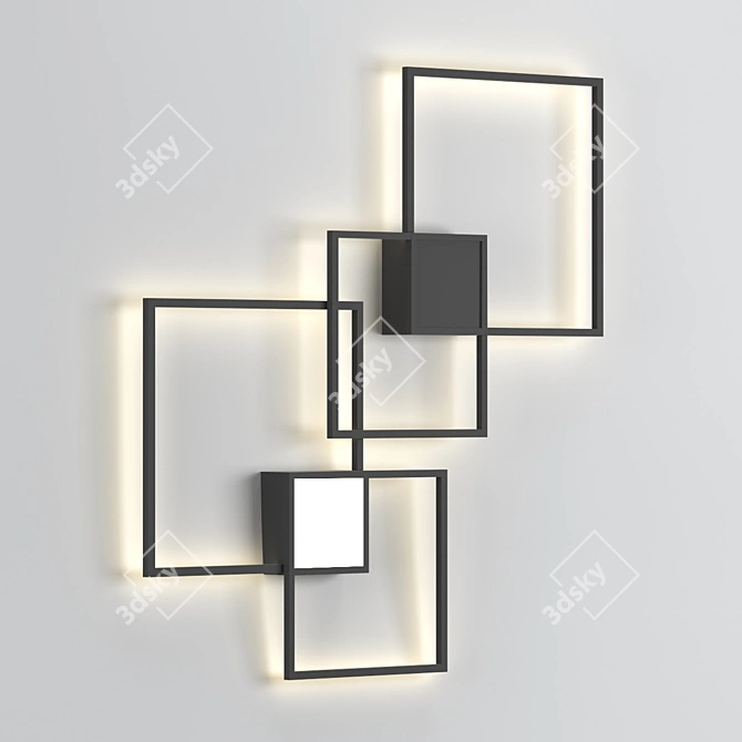 Modern Cube Wall Lamp - VENN 2.0 3D model image 4