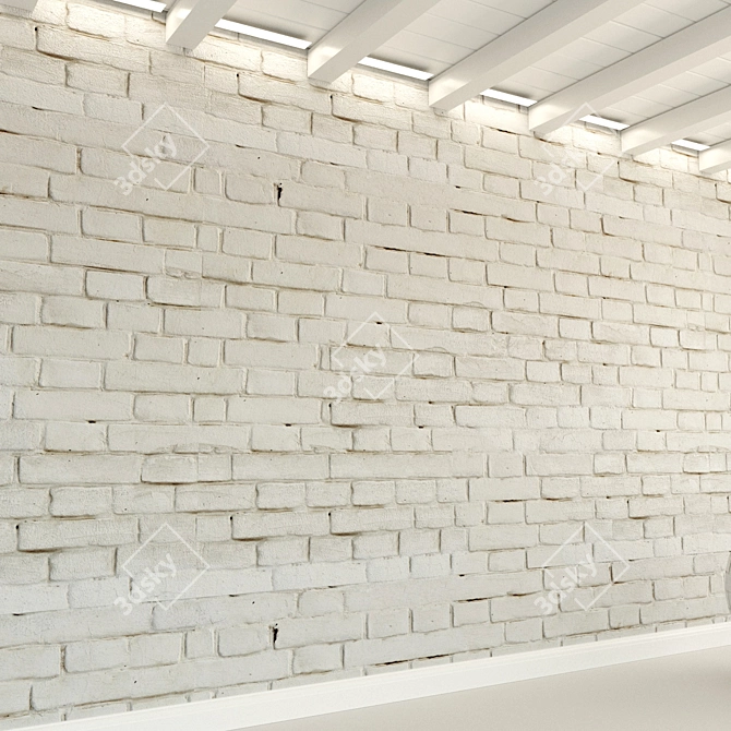 Title: Vintage Brick Wall Texture 3D model image 2
