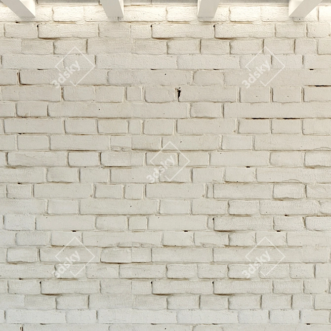 Title: Vintage Brick Wall Texture 3D model image 3