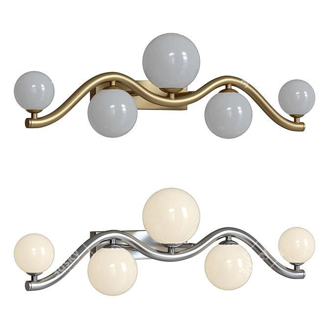 Modern Uva Sconce: MOD059WL-05G 3D model image 1