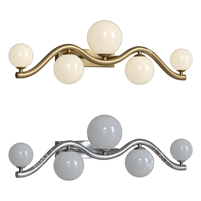 Modern Uva Sconce: MOD059WL-05G 3D model image 2