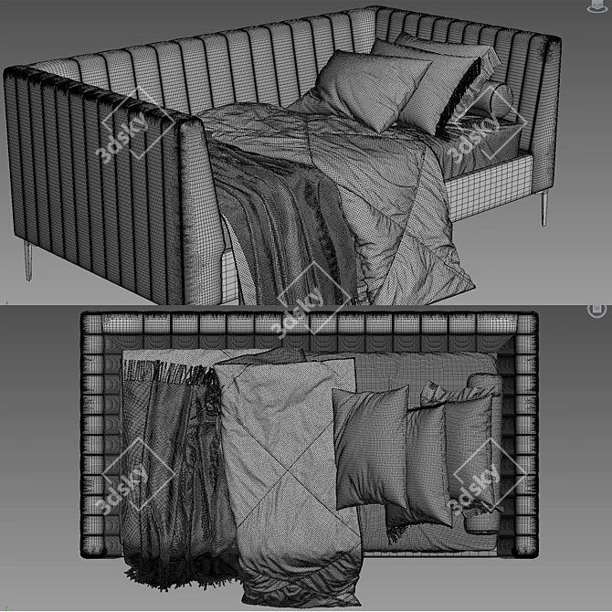 Avalon Daybed: Cozy and Stylish 3D model image 2