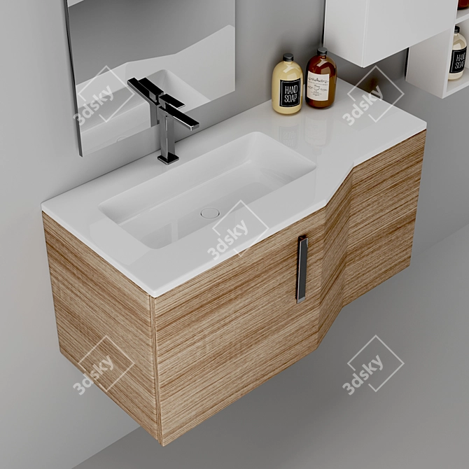 Elegant STR8 317 Washbasin 3D model image 2