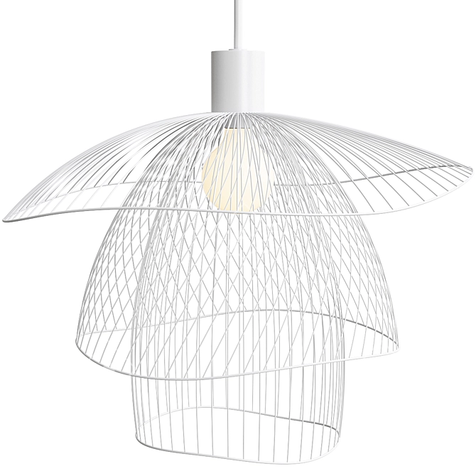 Elegant Wire Mesh Hanging Pendant 3D model image 3