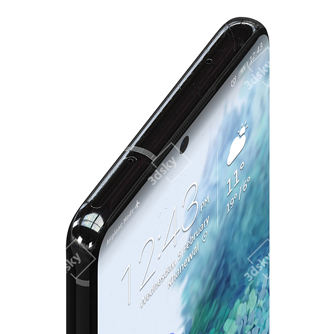 Samsung Galaxy S20: Black Beauty 3D model image 5