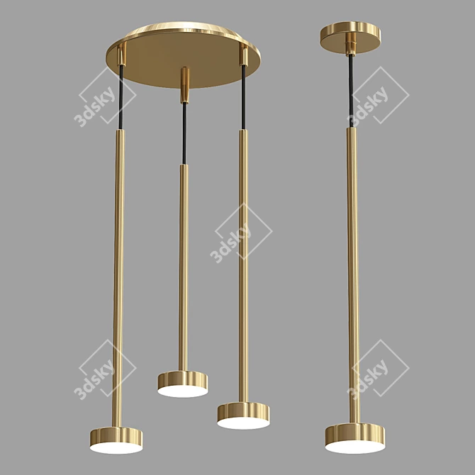Scandinavian Style LED Pendant 3D model image 1