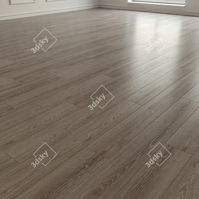 Title: Natural Wood Laminate Parquet 3D model image 2