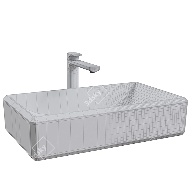 Villeroy & Boch Antheus Rectangular Countertop Sink 3D model image 3