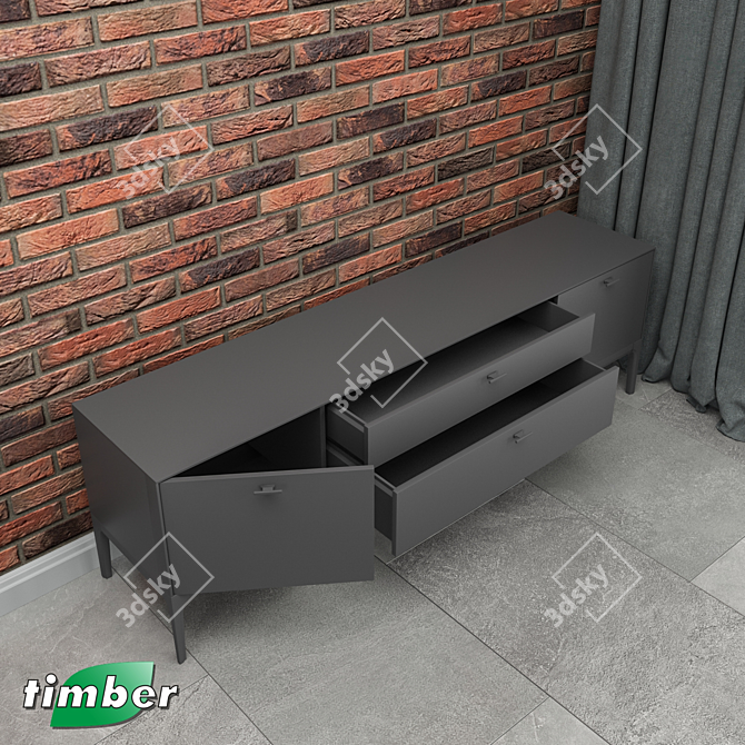 Title: Stylish Verona T-803: Elegant Timber-Mebel 3D model image 3