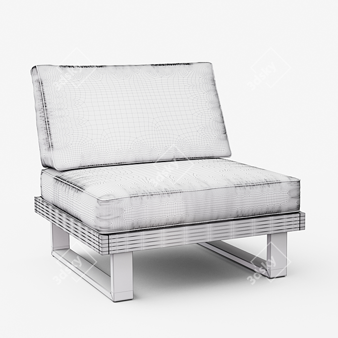 Outdoor Platform Sectional Corner 3D model image 5