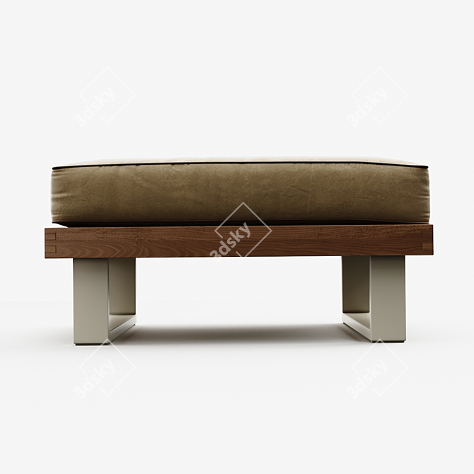 Versatile Outdoor Sectional Ottoman 3D model image 4