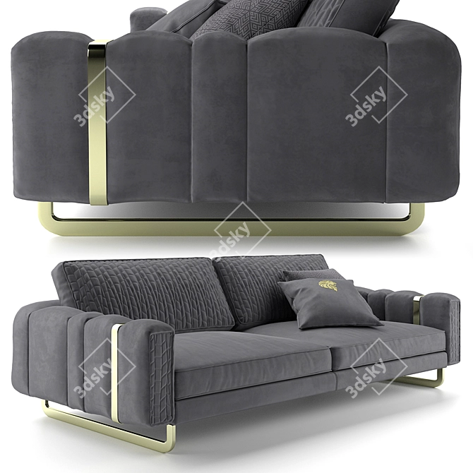 Elegant Giorgio Charisma Sofa 3D model image 2