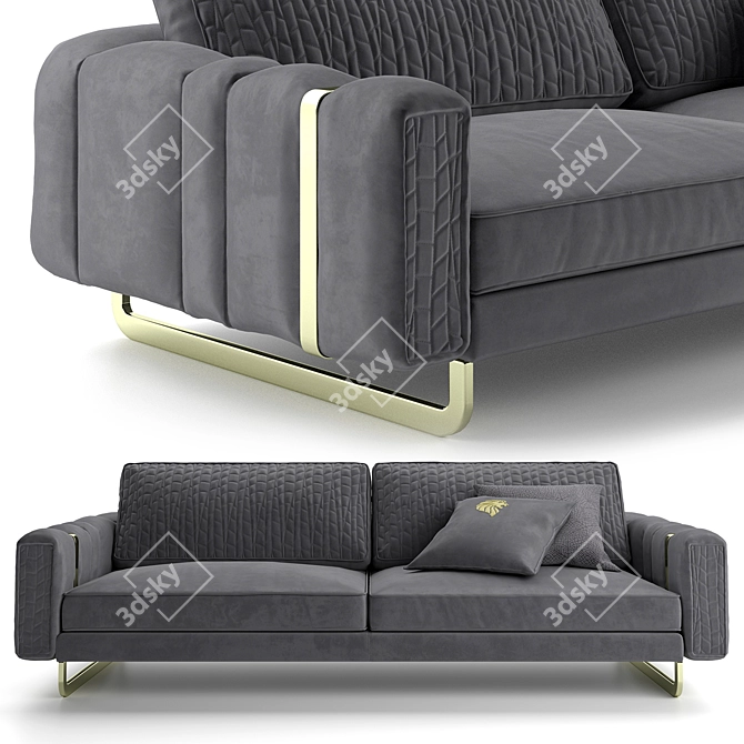 Elegant Giorgio Charisma Sofa 3D model image 5