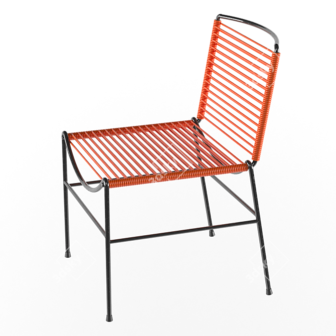 Modern Metal Spaghetti Chair 3D model image 1