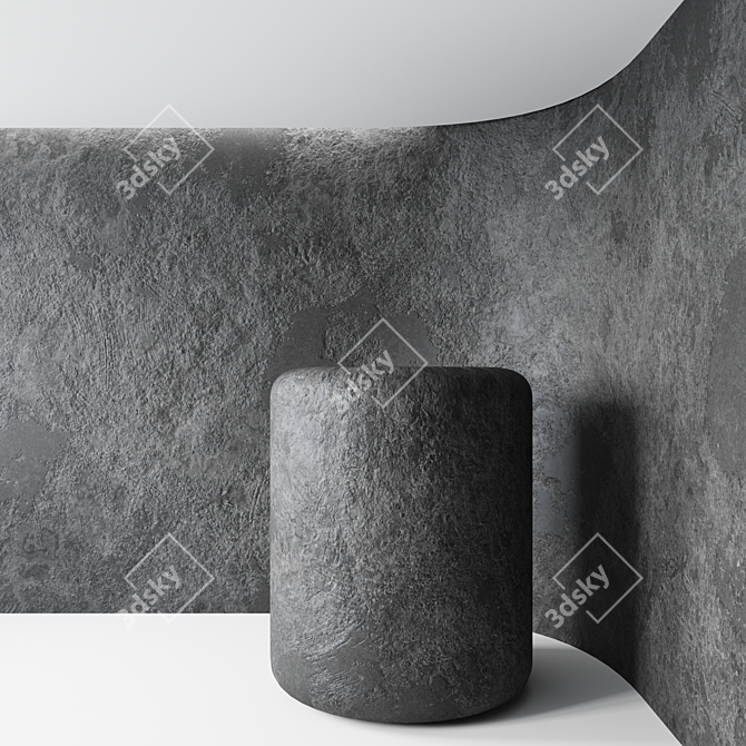 Seamless Concrete Wall Texture 3D model image 1