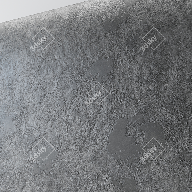 Seamless Concrete Wall Texture 3D model image 2