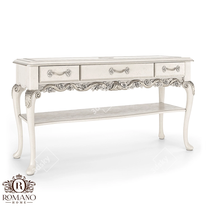 Handcrafted Nicole Console: Italian Materials, Customizable 3D model image 1