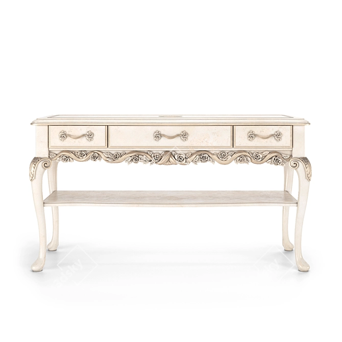 Handcrafted Nicole Console: Italian Materials, Customizable 3D model image 3