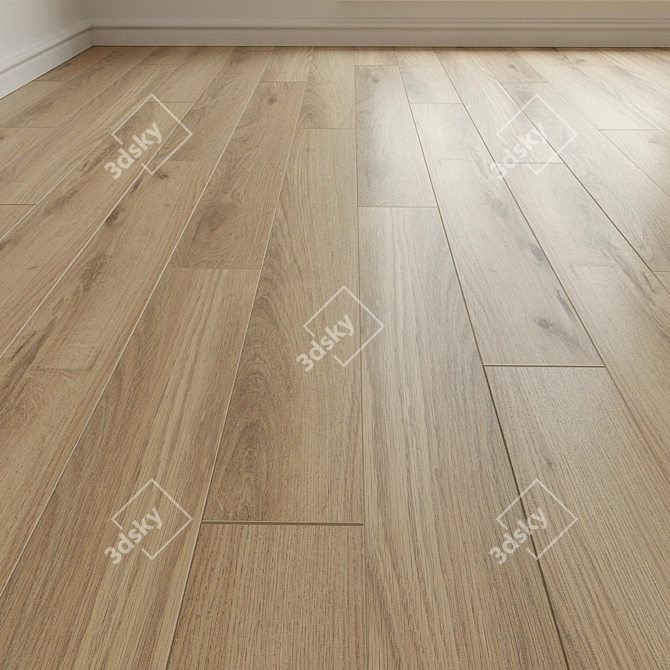 Natural Wood Parquet Laminate 3D model image 1