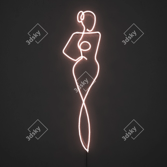 Neon Light Set - Vibrant Illumination for Bars, Cafes, and Homes 3D model image 4